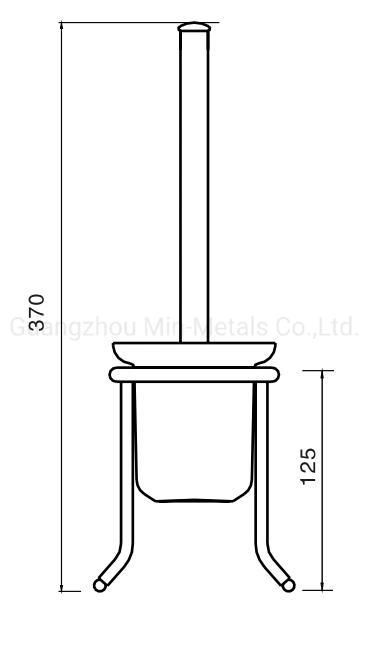 Stainless Steel Standing Toliet Brush Holder with Glass Cup Mx-Ls94b