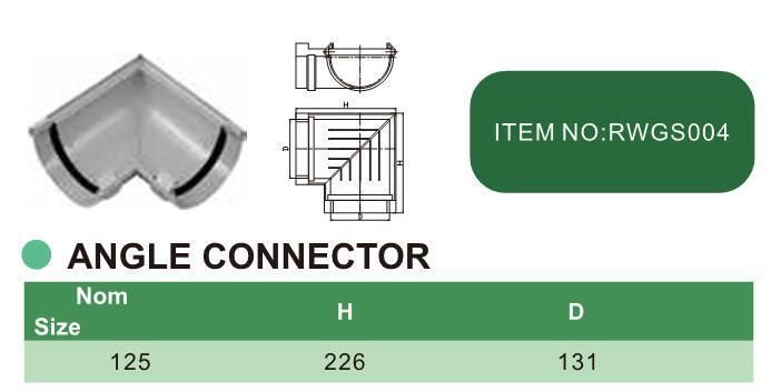 Era PVC Gutter Fitting Angle Connector Gutter Waterproof Material Cheap Rain Water Outlet Pipe