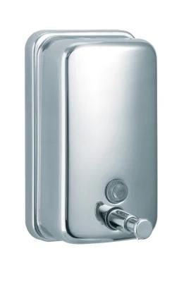 Hotel Restroom Metal Material Hand Manual Shampoo Dispenser Stainless Steel 304 Rectangle Liqud Soap Dispenser with Pump