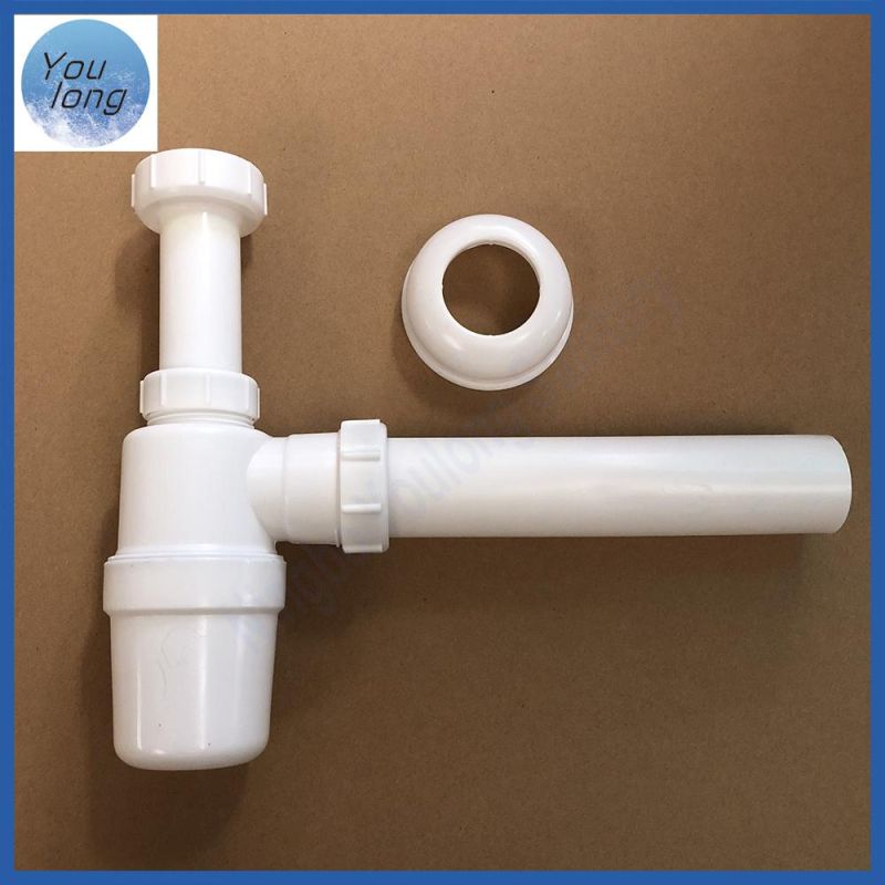 Plastic Kitchen Sink Stopper Drain Pipe Single Basin Launching PP Bottle Trap