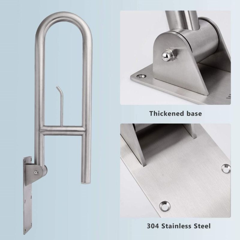 Stainless Steel Wall Mounted Toilet Safety U-Shape Grab Bar