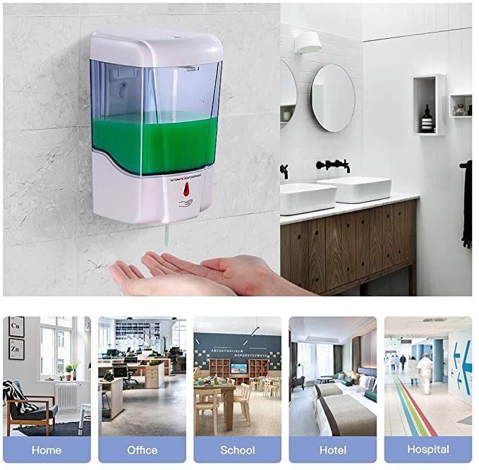 700ml ABS Plastic Wall Mounted No Touch Gel Automatic Hand Sanitizer Soap Dispenser