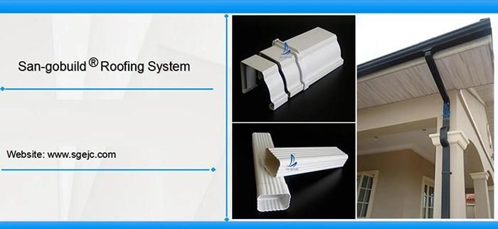 Anti-Yellow PVC Rain Gutter White Color Roof Drain Resin Material Tube and Pipe Connector