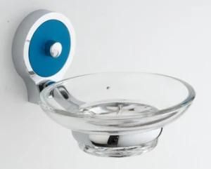 Bathroom Wall Mounted Zinc Soap Holder with Glass Dish (JN10239)