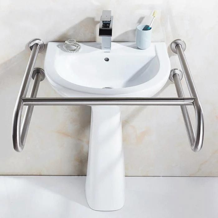 Stainless Steel Safety Handrail Wall to Floor Urinal Grab Bar