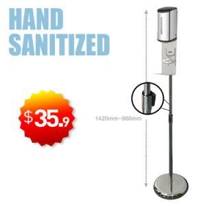 Hot Selling Free Standing Automatic Stainless Steel Hand Liquid/Alcohol/Spray/Foam Touchless Soap Sanitizer Dispenser for Bathroom