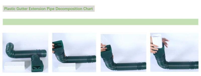 48" Green Flexible Downspout Extension