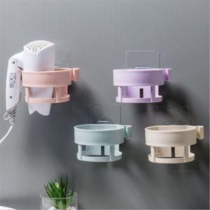 Amazon Hot Selling ABS Bathroom Storage Shelf Self Adhesive Hairdryer Holder Rack