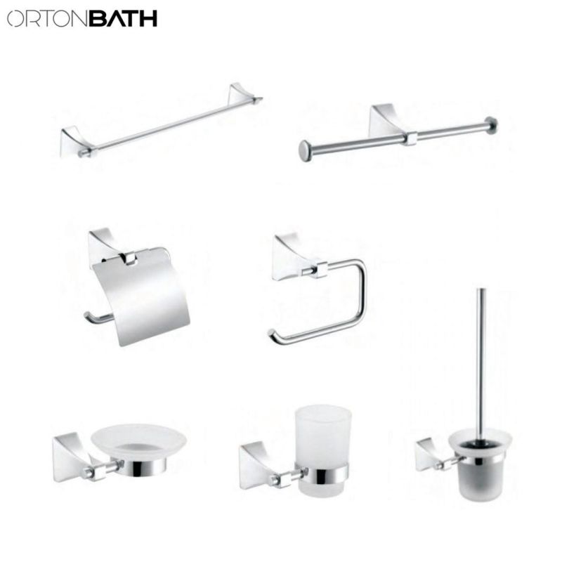 6 7 Pieces Wall Diamond Mounted Stainless Steel Zinc Alloy Washroom Bathroom Accessories Set