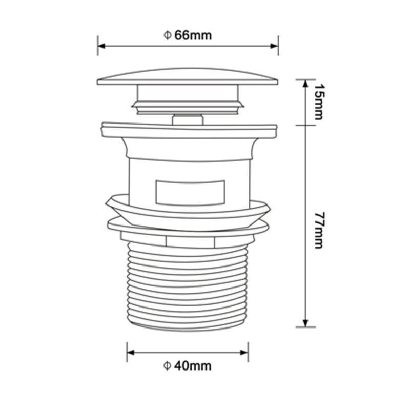 Brushed Rose Golden Basin Pop up Drainer Bathroom Drain with Overflow