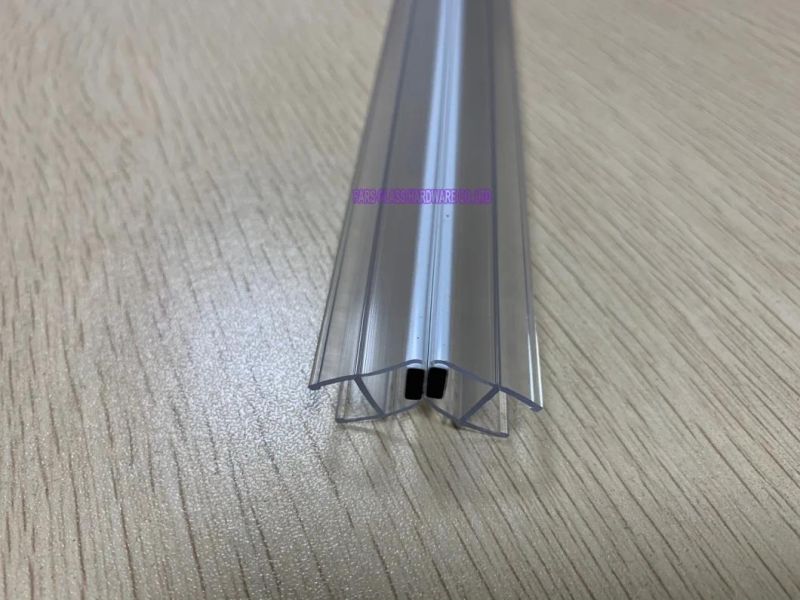 White Magnetic Strip Glass Shower Door Transparent Seal
