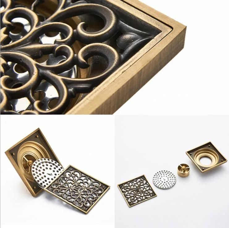 High Quality Deodorant Antique Brass Floor Drain