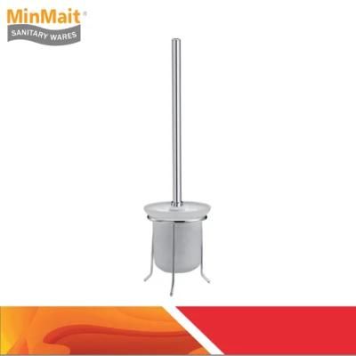 Stainless Steel Standing Toliet Brush Holder with Glass Cup Mx-Ls94b