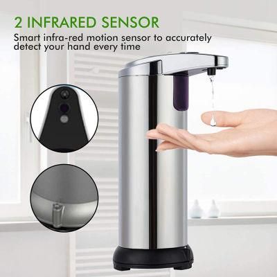 Refillable Large Capacity 700ml Automatic Plastic Liquid Soap Dispenser for Bathroom and Kitchen