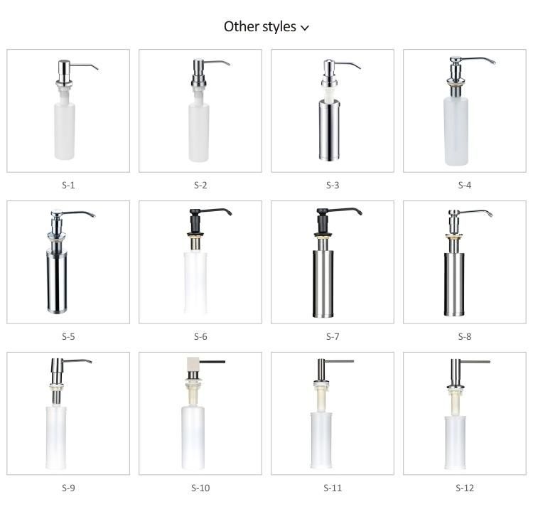 SUS304 Soap Bottle Accessories 350/500ml ABS Soap Dispenser for Bath Sink