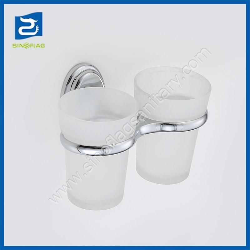Wall-Mounted Bathroom Tumbler Toothbrush Cup Holder