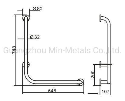 S. S. L Shape Handrail Safe Grab Bar for Disabled Mx-HD920