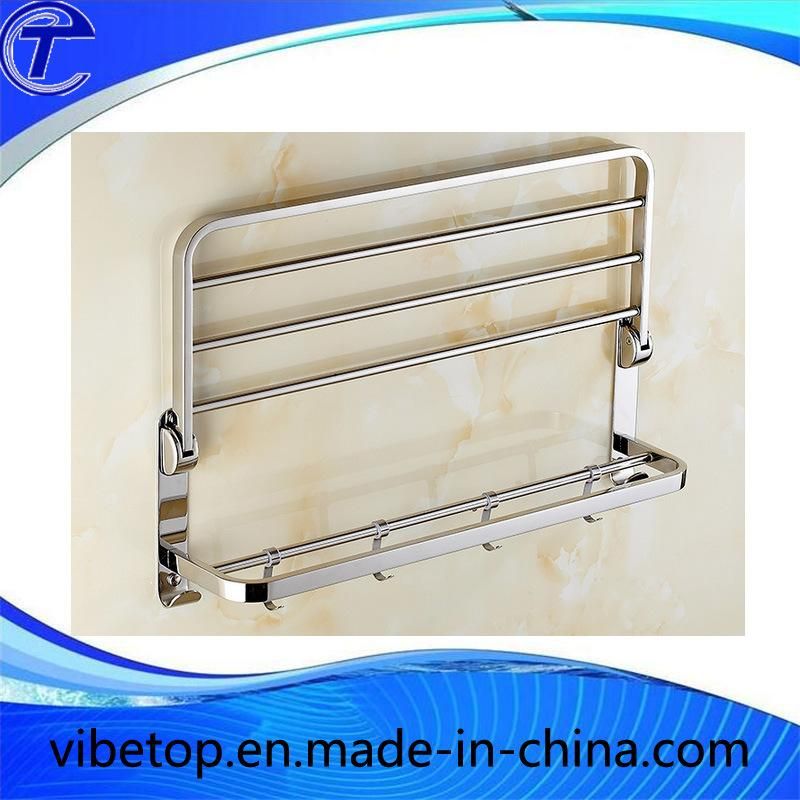 New Style Stainless Steel Folding Hotel Style Bathroom Towel Rack