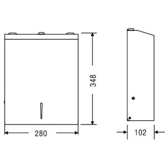 Bathroom Accessories Wall-Mounted Stainless Steel Paper Towel Dispenser