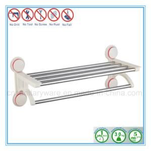 Wall-Mounted Stainless Steel Bathroom Towel Rack Holder with Double Layers Bars