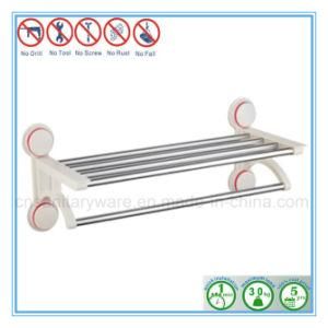 Wall-Mounted Stainless Steel Bathroom Towel Rack Holder with Double Layers Bars