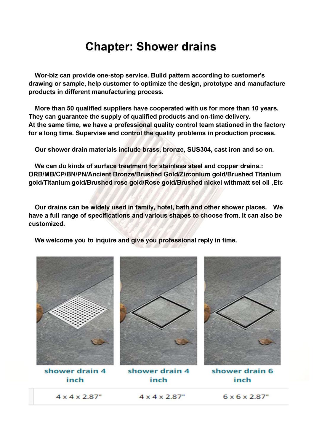 Removable Square Shower Drain Cover