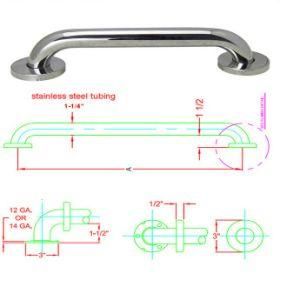 High End Quality Straight Stair Grab Bar