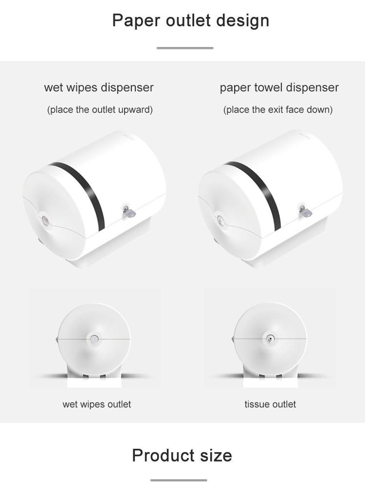 Saige High Quality Plastic Wall Mounted Jumbo Toilet Tissue Paper Dispenser Black