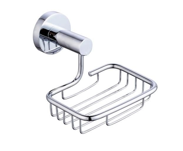 Zinc Alloy Polished Chrome Toilet Brush Holder Wall Mounted with Nail Toilet Brush and Holder