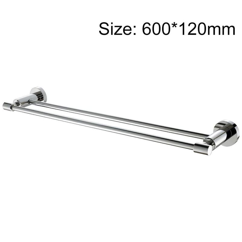 SUS304 Little Round Base Single Towel Bar