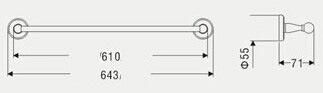 Big Sale Bathroom Accessories Stainless Steel Polished Finished Single Towel Bar
