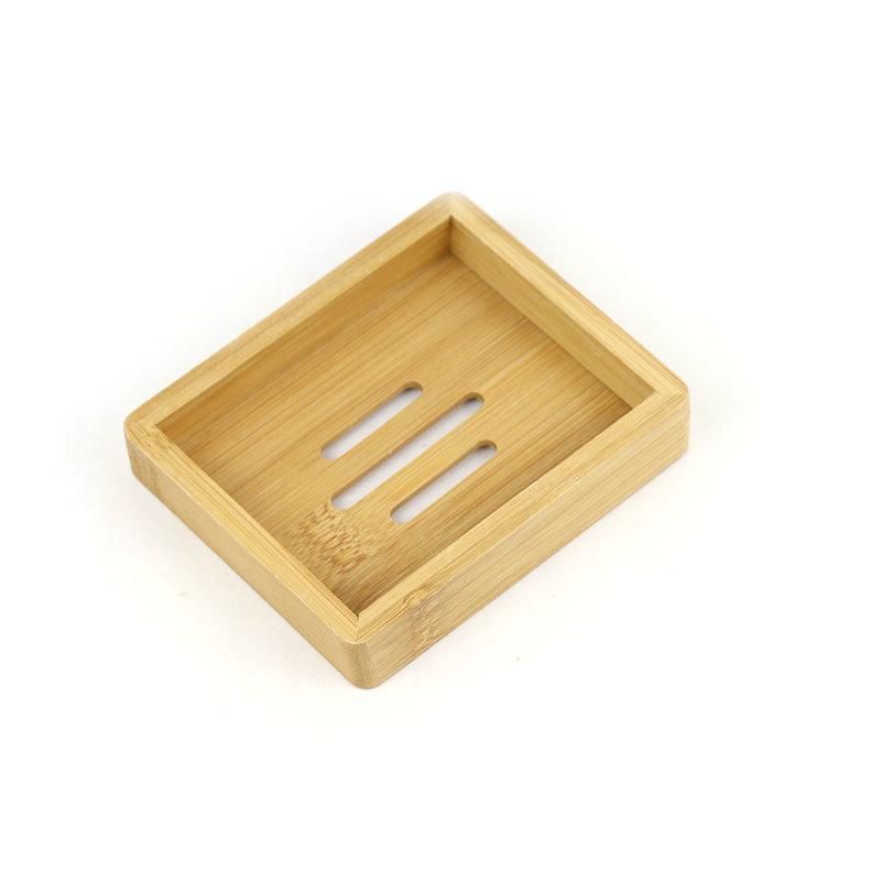 Natural Bathroom Accessory Wooden Bamboo Soap Dish Holder