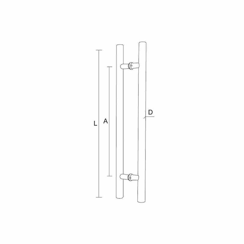 Hi-833h High Quality H Shape Round Tube Door Handle