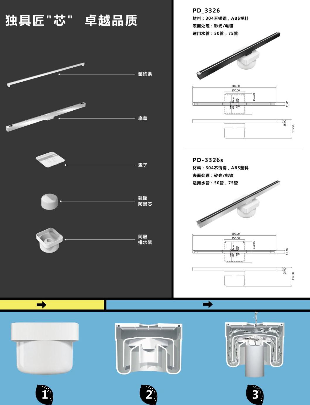Hot Selling Bathroom Filter Stainless Steel Hidden Invisible Floor Drain