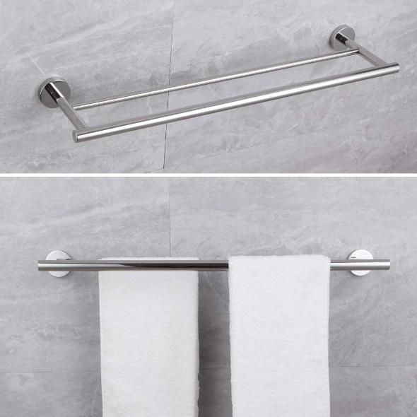 Stainless Steel 304 Bath Towel Bar Wall Mounted Towel Rack for Bathroom