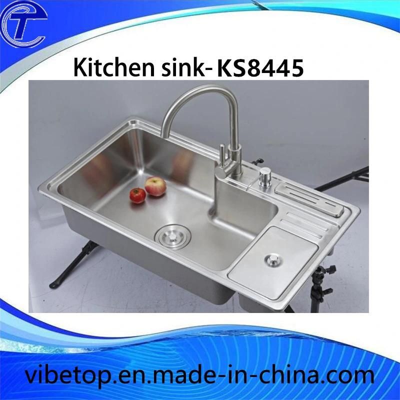 Stainless Steel Kitchen Sink Accessory Square Head Soap Dispenser 300ml