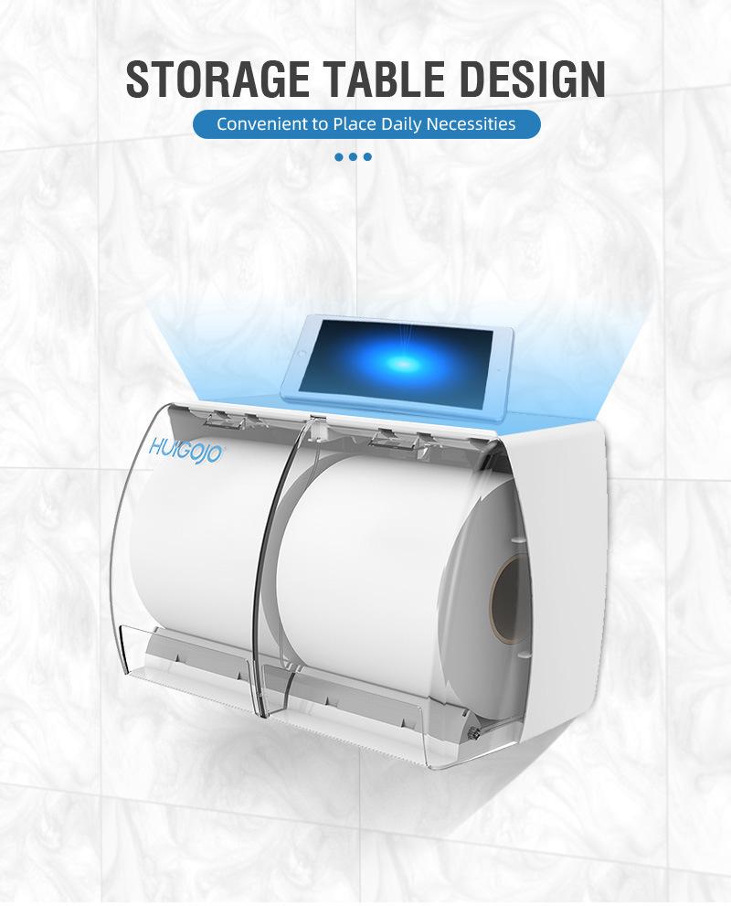 Transparant Double Roll Toilet Tissue Paper Dispenser Tissue Holder
