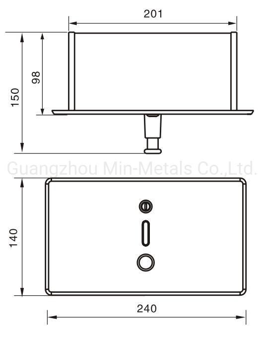 S. S. Recessed Horizontal Manual Gel Soap Dispenser Mx-SD810