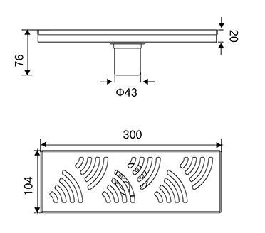 High Quality Hot Sell 304 Stainless Steel Floor Drain Bathroom Long Floor Drain