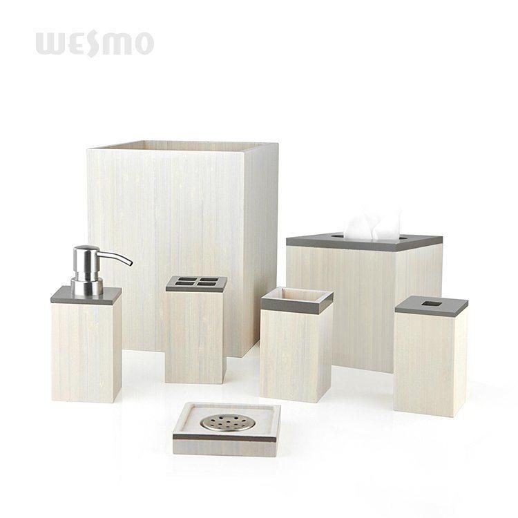 Eco-Friendly Bamboo Bathroom Set/ Bathroom Accessories/ Bath Accessory