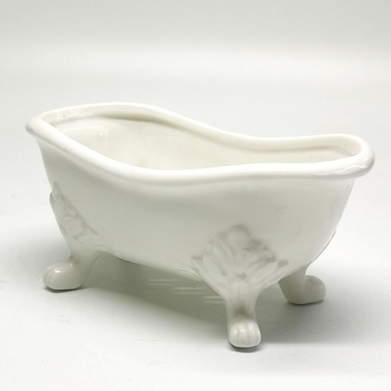 Fashionable Ceramic Mini Bathtub Soap Dish