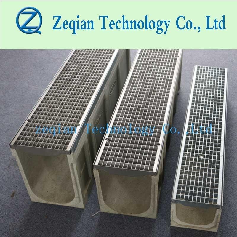 Stainless Steel Grating Cover Polymer Resin Concrete Drain Trench