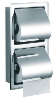 Factory Price Stainless Steel Vertical Double Conceal Toilet Paper Holder
