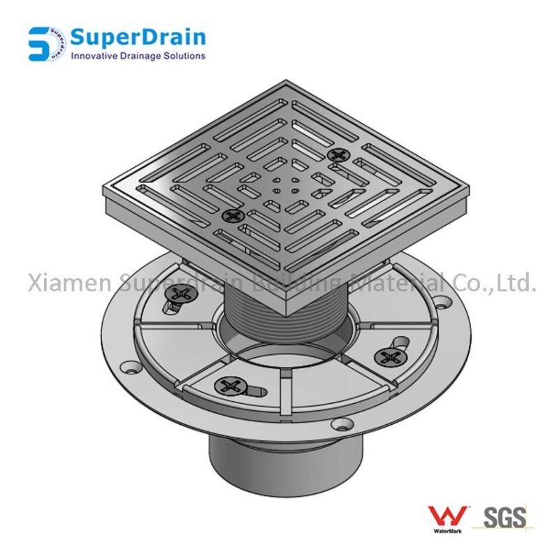 Stainless Steel 304 Floor Drain with Floor Flange Base