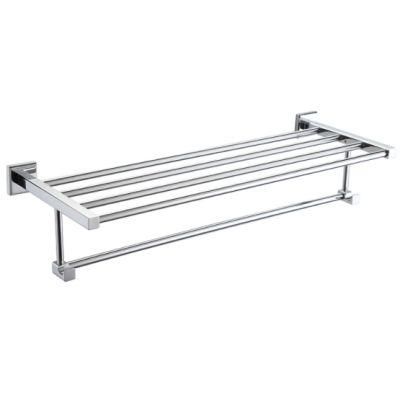 Hotel Towel Shelf with Towel Bars SUS304 Bathroom Towel Rack