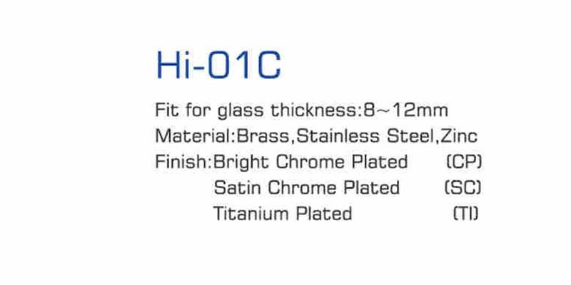 Hi-01c Glass to Wall to Floor Brass Polished Chrome Glass Connector Clip