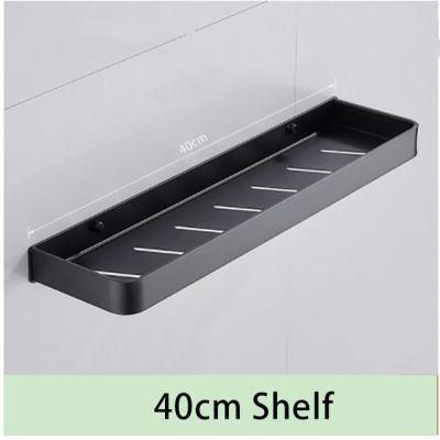 Black Aluminum Bathroom Shelf Bath Black