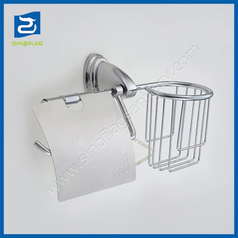 Bathroom Accessories Zamak Bases with Steel Bar Bathroom Towel Ring