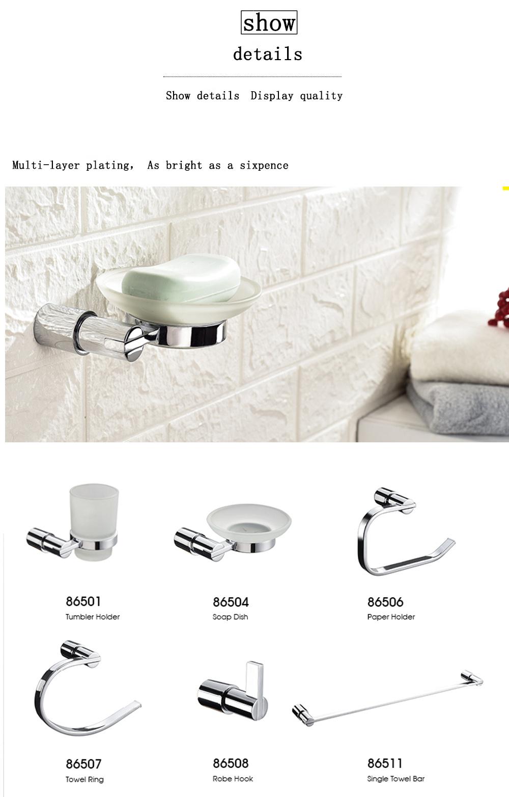 Wenzhou Manufacturer High Quality Chrome Bathroom Accessories 6 Pieces Set