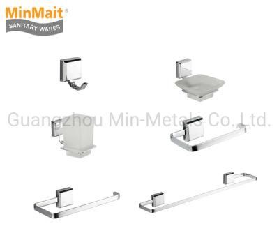 Zinc Square Design Bathroom Acceossories Set Hook/Holder/Bar Sanitary Wares Z-10800